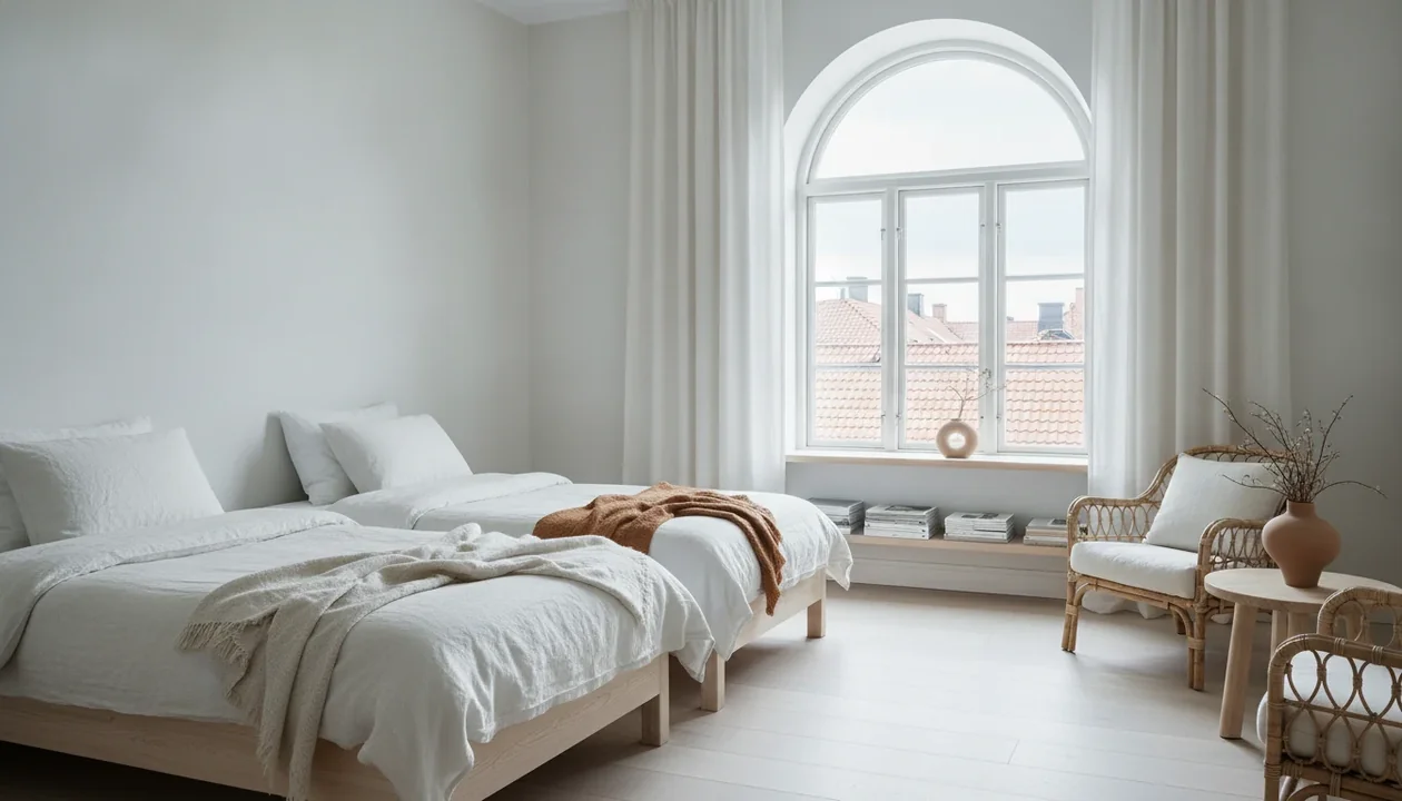 Family hotel room with extra beds
