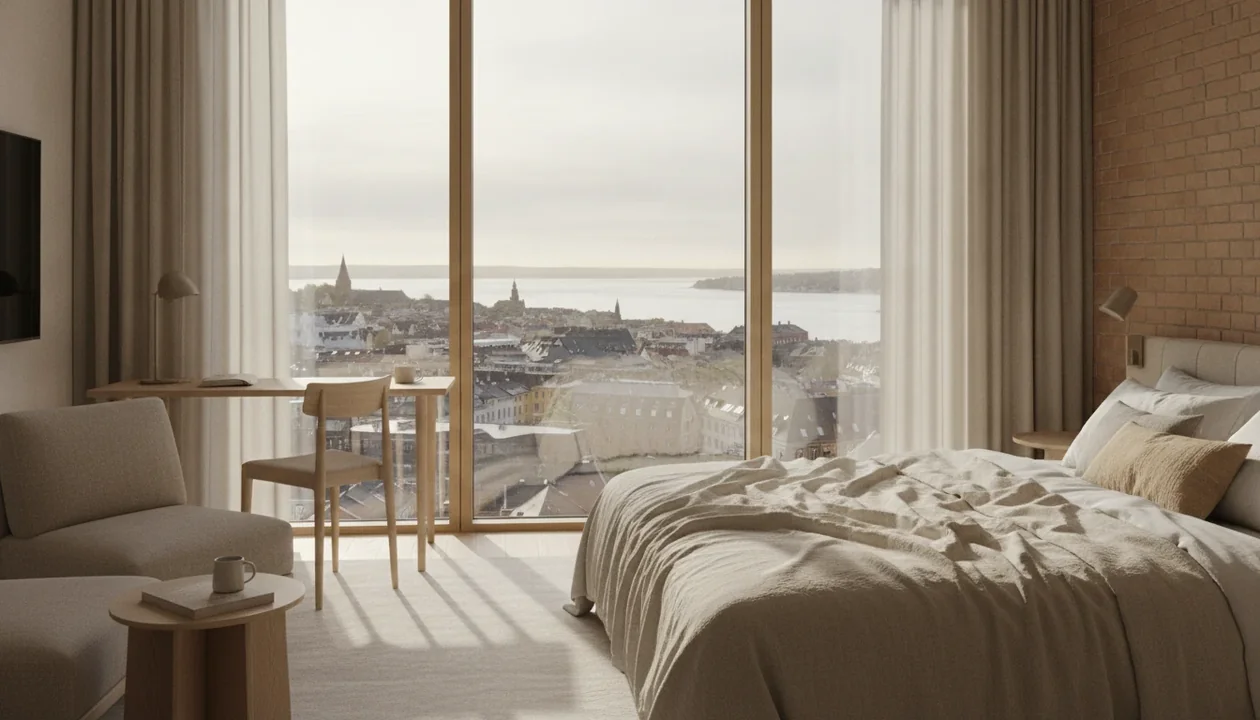 Panoramavindu høyt oppe